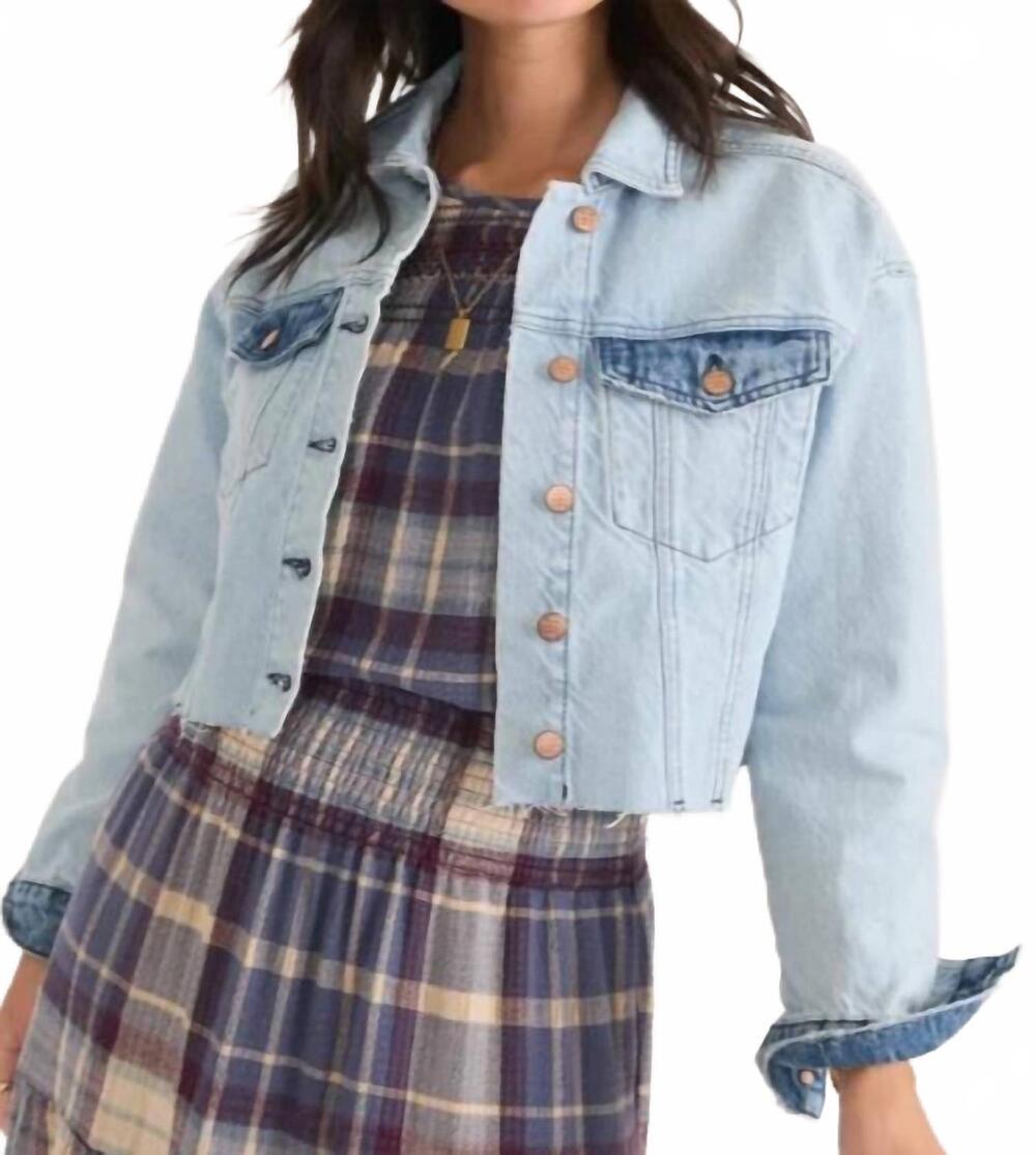 NEW MARINE LAYER ray denim jacket in medium wash
